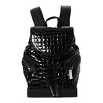 Calfskin Alligator Embossed Small Explorafunk Backpack Black