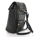 Lambskin Quilted Small Urban Spirit Backpack Black
