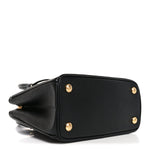 Saffiano Lux Micro Galleria Shoulder Bag Black