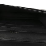 Lambskin Quilted Flap Shoulder Bag Chain Black