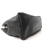Pebbled Calfskin Medium Soho Chain Shoulder Bag Black