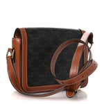 Calfskin Triomphe Canvas Teen Triomphe Bag Tan