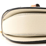Monogram Jumbo GG Textured Dollar Calfskin Web Mini Bamboo 1947 Top Handle Bag Off White