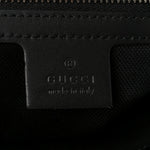 GG Supreme Monogram Appia Calfskin Web Flat Messenger Bag Black Grey