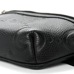 Piuma Calfskin Jumbo GG Embossed Small Belt Bag Black
