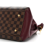 Cuir Taurillon Damier Ebene Normandy Bordeaux