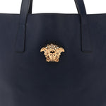Smooth Calfskin La Medusa Tote Bag Blue