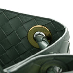 Nappa Intrecciato Medium Andiamo Shoulder Bag Aloe