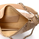 Raffia Other Shape With Chain Beige
