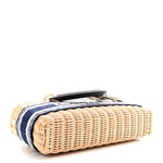 Wicker Oblique Dioriviera Medium Lady D-Joy Bag Blue