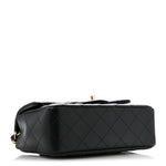 Lambskin Quilted Mini Rectangular Flap Black