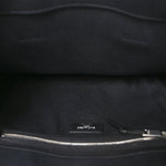 Linen Calfskin Rive Gauche North South Tote Black