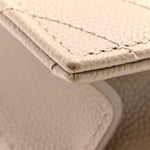 Grain De Poudre Matelasse Chevron Monogram Envelope Chain Wallet Dark Beige