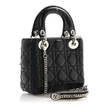 Lambskin Cannage Mini Lady Dior Black