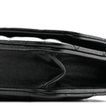 Lambskin Resin Quilted Wallet On Chain WOC Black