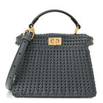 Vitello King Shiny Nappa Intreccio Petite Peekaboo I SEE U Satchel Tempesta