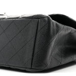 Caviar Quilted Maxi Double Flap Black