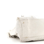Agneau Arena Silver Hardware Medium Le City Optic White
