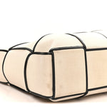 Canvas Maxi Intrecciato Large Arco Tote Beige Black