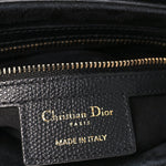Grained Calfskin Saddle Bag Black