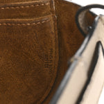 Grained Calfskin Mini Gate Crossbody Bag Light Oat