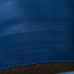 Nappa Intrecciato Small Chain Crossbody Blue