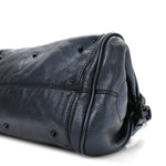 Metallic Calfskin Medium Paddington Satchel Blue