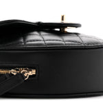 Lambskin Quilted CC In Love Heart Bag Black