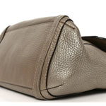 Monogram Calfskin Medium Bella Flap Bag Beige Ebony Champagne