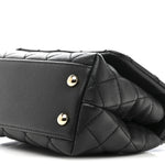 Caviar Quilted Extra Mini Coco Handle Flap Black