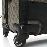 GG Supreme Monogram Four Wheel Suitcase Black