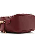Calfskin Quilted CC Small Vanity Case Dark Red