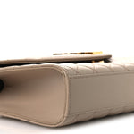 Grain De Poudre Textured Mixed Matelasse Medium Triquilt Monogram Satchel Dark Beige