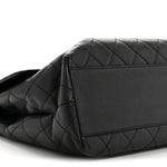 Caviar Quilted Jumbo Kelly Flap Black