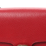 Dollar Calfskin Small Interlocking G Shoulder Bag Red