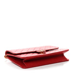 Lambskin Quilted Medium Single Flap Red