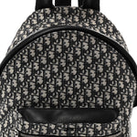 Oblique Calfskin Rider Backpack Beige Black