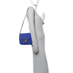 Box Calfskin Medium Classic Box Flap Bag Indigo