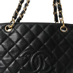 Caviar Quilted Petit Timeless Tote PTT Black