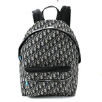 Oblique Calfskin Rider Backpack Beige Black