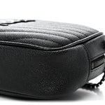Grain De Poudre Matelasse Monochrome Monogram Mini Lou Camera Bag Black