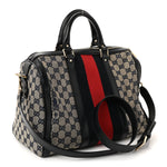 Monogram Selleria Calfskin Vintage Web Medium Boston Beige Blue