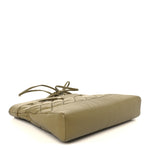 Shiny Crumpled Calfskin Quilted Mini 31 Shopping Bag Khaki