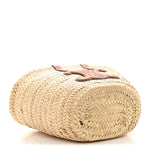 Raffia Calfskin Triomphe Teen Panier Tan