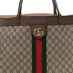 GG Supreme Monogram Web Ophidia Tote Brown