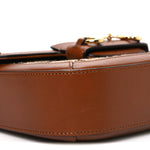 New Canvas Charisma Calfskin Crystal GG Monogram Mini Horsebit 1955 Shoulder Bag Camel Ebony