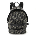 Oblique Calfskin Rider Kid's Backpack Beige Black