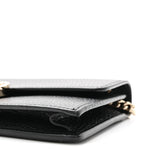 Dollar Calfskin Interlocking G Chain Wallet Black