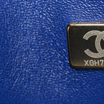 Tweed Quilted Medium Double Flap Blue
