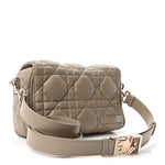 Calfskin Macrocannage Small Diorcamp Messenger Sand